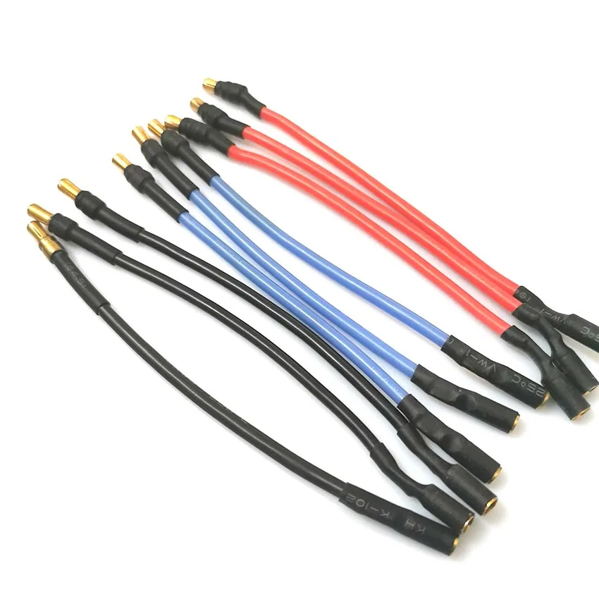 1-10pcs Amass 3.5mm Banana Connector 16AWG Silicone Extension Wire 100mm 250mm for RC Drone Motor ESC DIY Parts