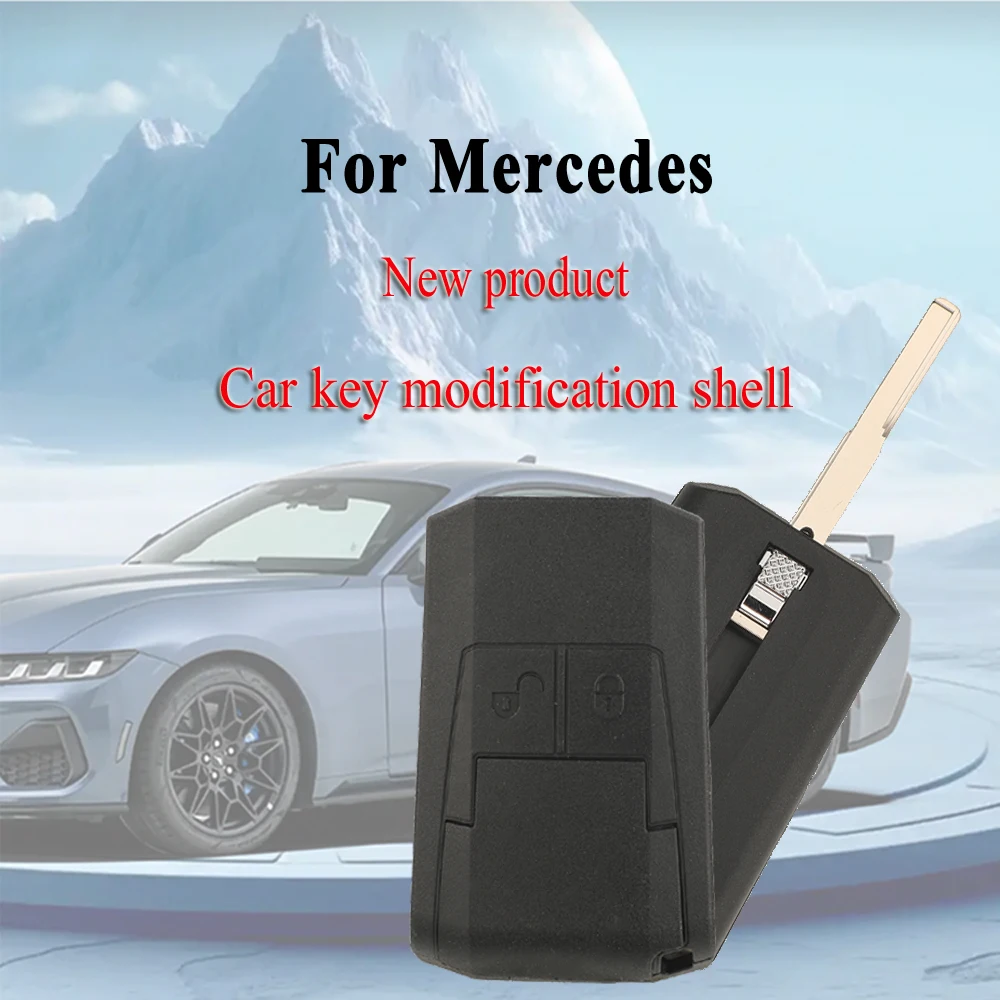 

jingyuqin, 2 кнопки, откидной чехол для дистанционного ключа для Mercedes-Benz, корпус, 2 ключа, без логотипа для Mercedes-Benz Actros MP 4