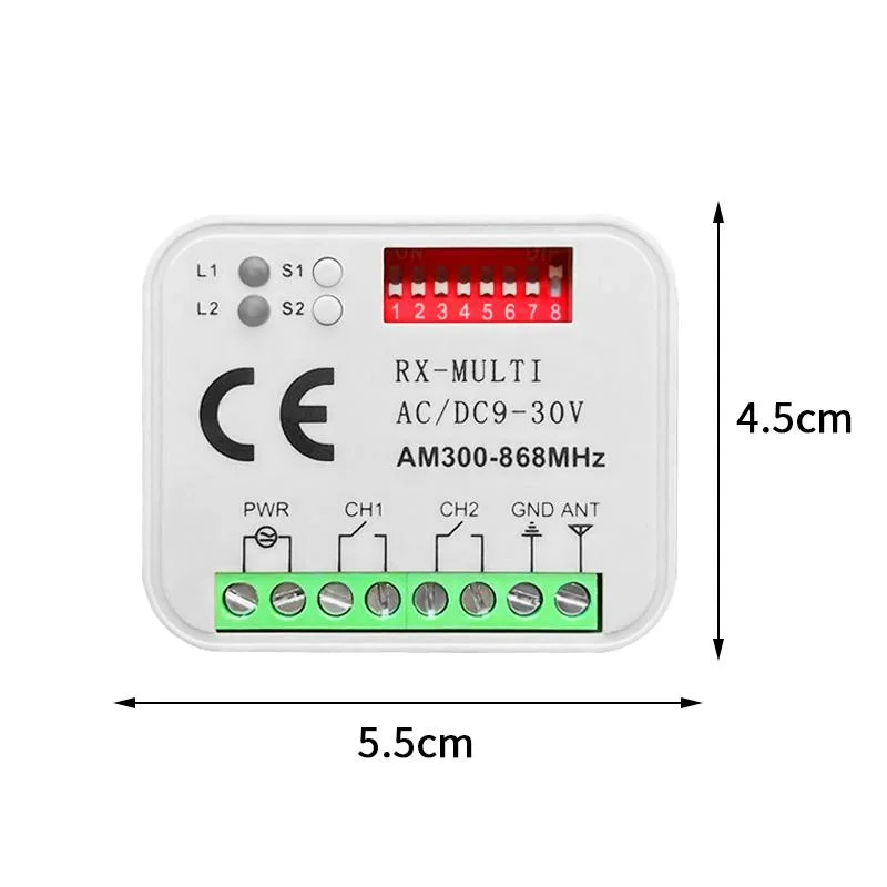 جهاز استقبال عالمي للتحكم في التبديل ثنائي الاتجاه للترددات المتعددة