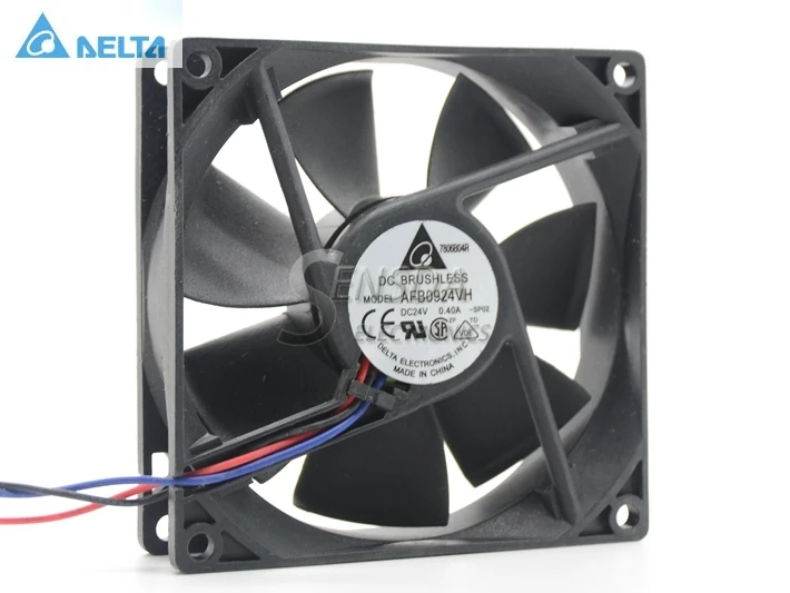 for delta 9025 9cm 9225 92*92*25MM afb0924vh 24v 90mm fan 0.4a frequency converter double ball cooling fan