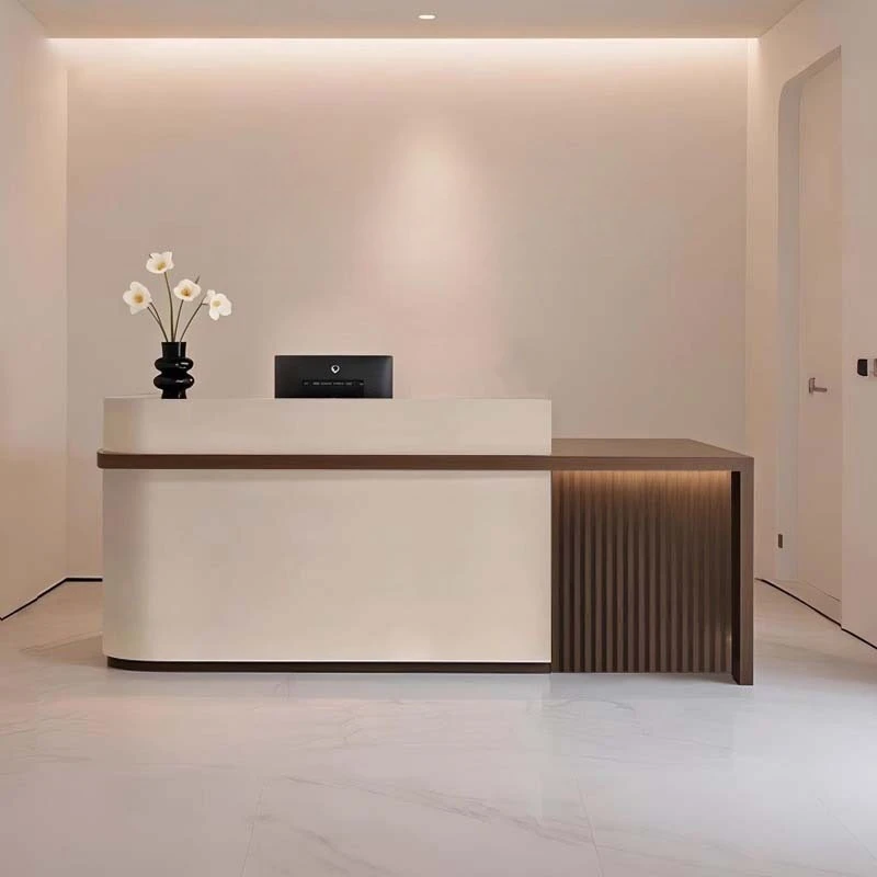 Beauty salon front desk clothing checkout page Tea house company reception counter Bar