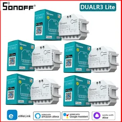 SONOFF DUAL R3 Lite MINI WiFi Smart Switch 2 Gang Dual Relay Module for Electric Motorized Roller Shutter Control Via Google