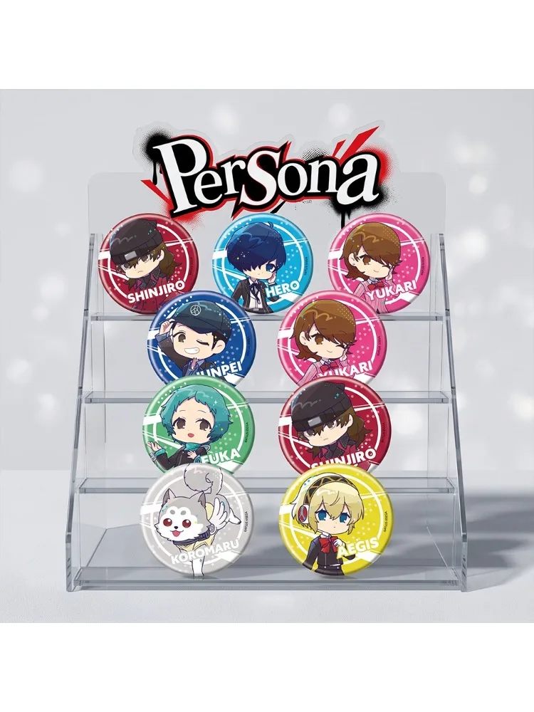 Anime Persona 3 Reload Joker Makoto Yuki Yu Narukami 58MM Badge Kawaii Keychain Cute Keyring Lapel Pin Itabag Decor Cosplay Gift