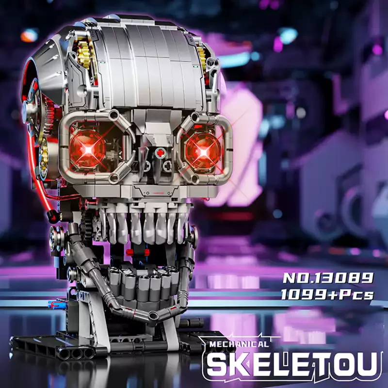 

Mechanical Skull Building Blocks Set Technical Model Creative Bone Bricks Assembly DIY Decoration Puzzle Toy for Adults Kid Gift