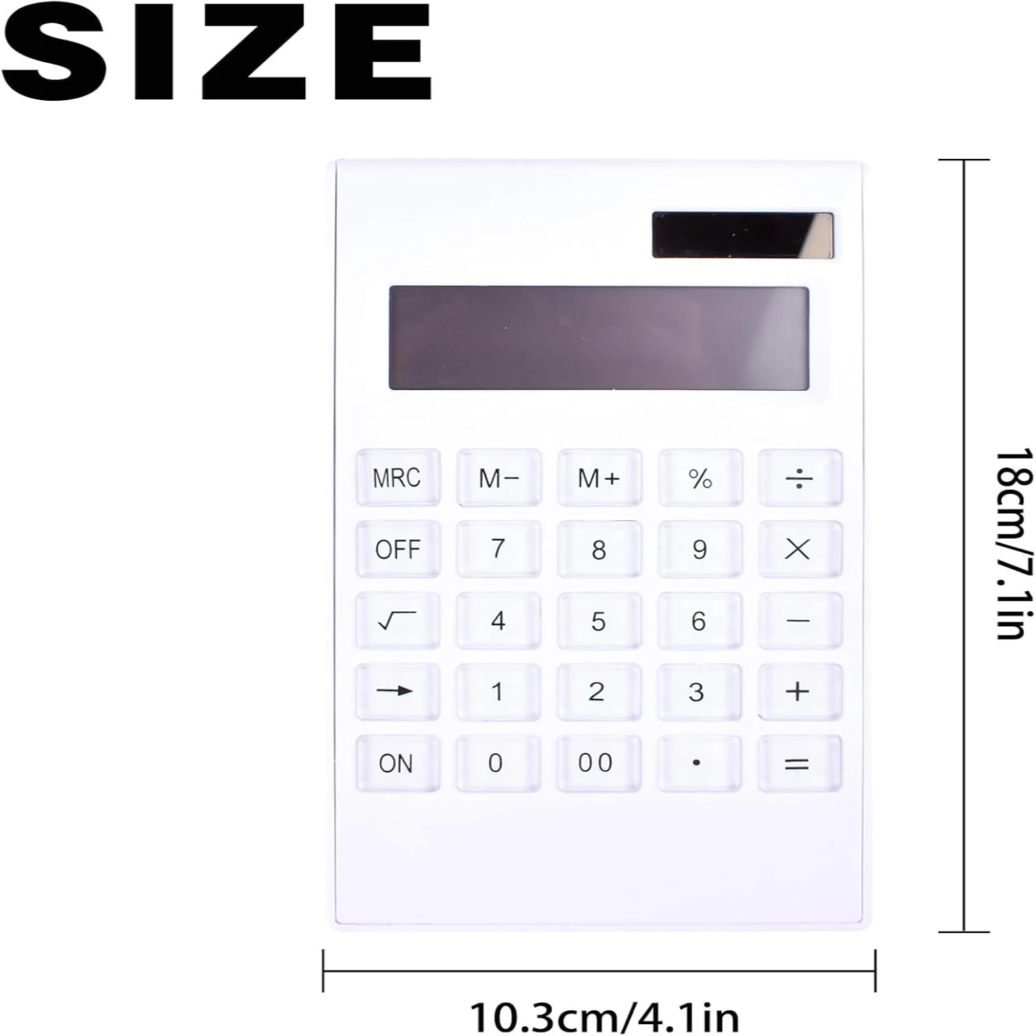 12-Digit Calculator  Thin Solar  Desk Calculators Solar Power and AAA Battery Dual Power  Desktop Calculator for Office  School 