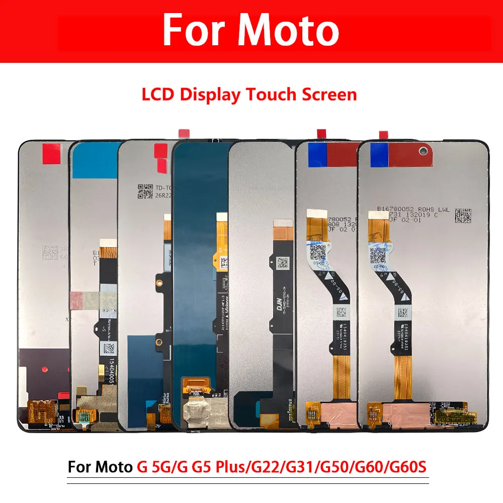 10 Pcs For Moto G 5G Plus G22 G31 G50 G60 G60S LCD Display Touch Screen Digitizer Assembly Mobile Phone Lcd Replacement Parts