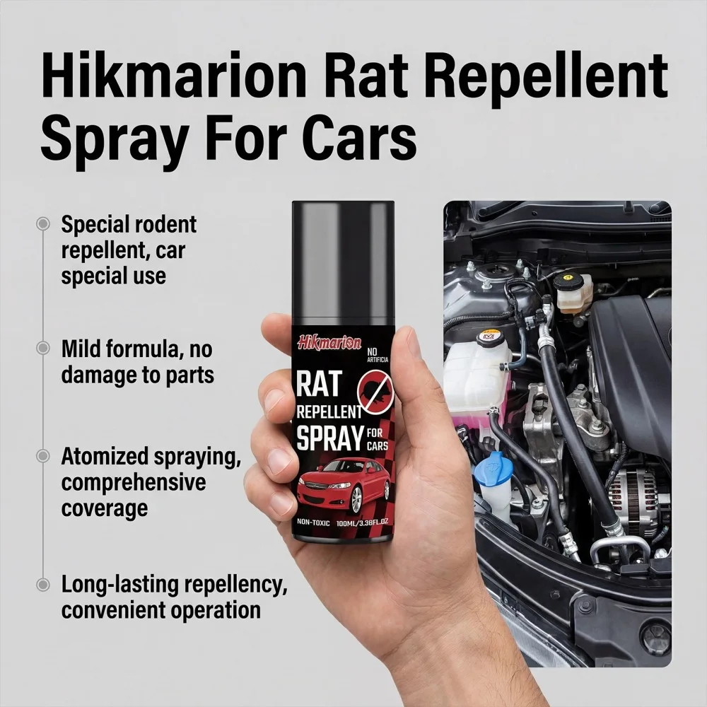 For Hikmarion Car Rodent Deterrent Spray Engine Compartment Protector Liquid Automotive Anti Mouse Solution Care Tool