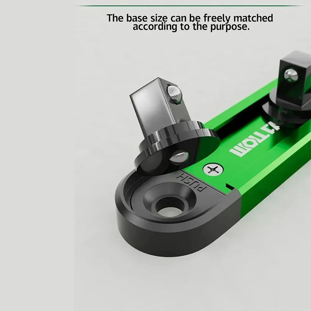 Magnetic Sleeve Storage Rack 360° Rotating Plug Plate 1/4 3/8 1/2 Inch Hanging Storage Strip Green Heavy Duty Socket Rack