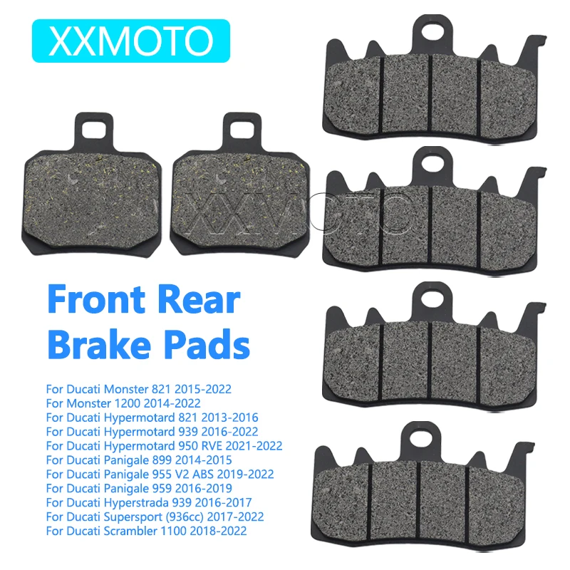 

Front Rear Brake Pads For Ducati Monster 1200 821 Hypermotard 950 939 Panigale 899 959 Scrambler 1100 Motorcycle Accessories