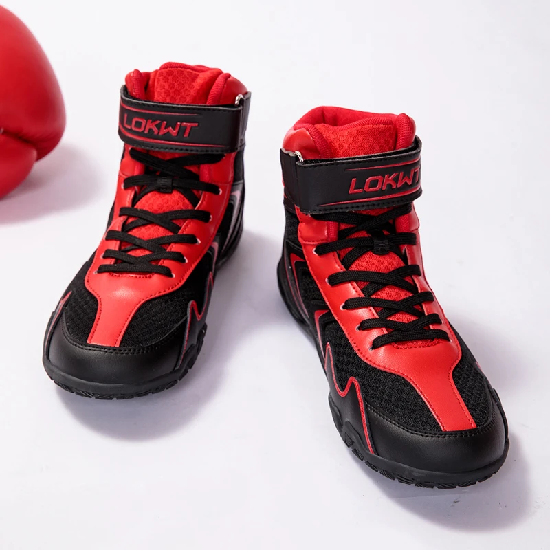 Classic Brand Comfortable Mid-Top Men Woman Wrestling Sneakers Top Quality Wearable Boxing Fighting Boots Indoor Fighting Shoe