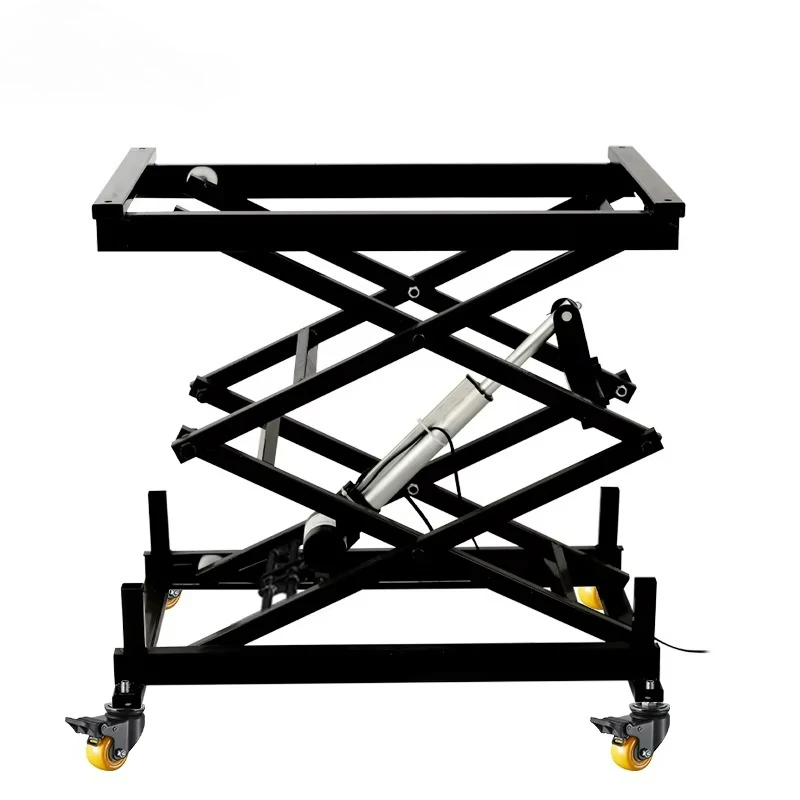 ON Electric Scissor-type Lifting Frame Steel Platform Hoist 760x470mm AC 220V 150KG Capacity
