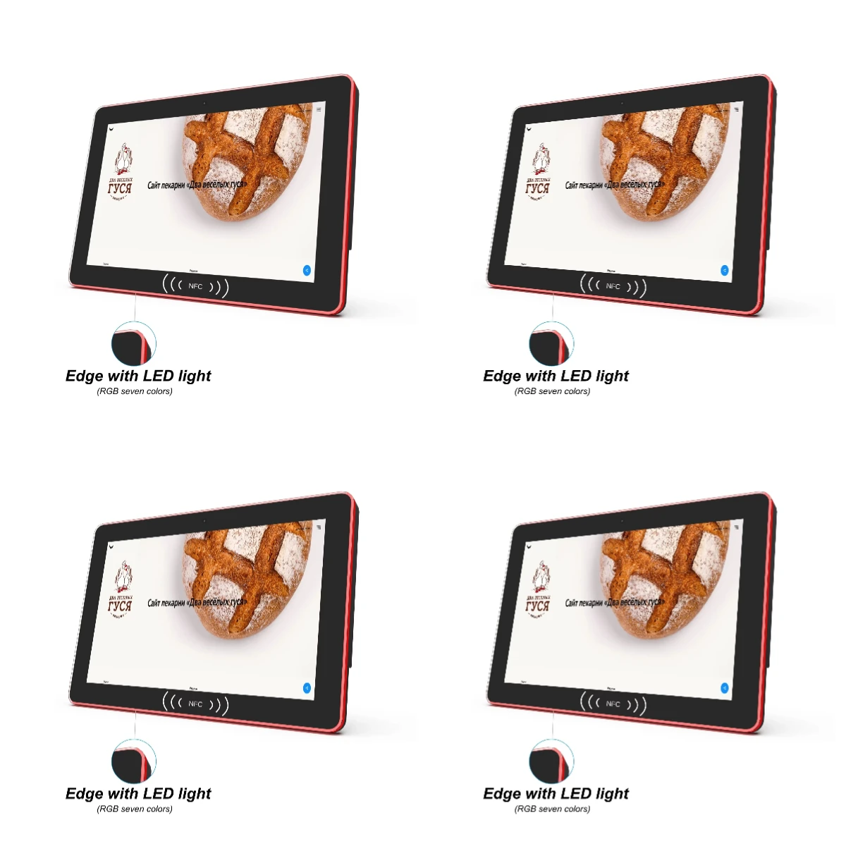 

2025 New Arrivals Wall Mount Android 11 Tablet PC 2+16GB Edge LED Light LCD Touch Screen Display RJ45 Commercial Advertising