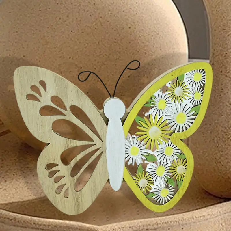 

Butterfly Wall Stickers Easter Halloween Farmhouse Monarch Crafts Blank Wooden Ornaments Tabletop Figurine For Wall Decoration