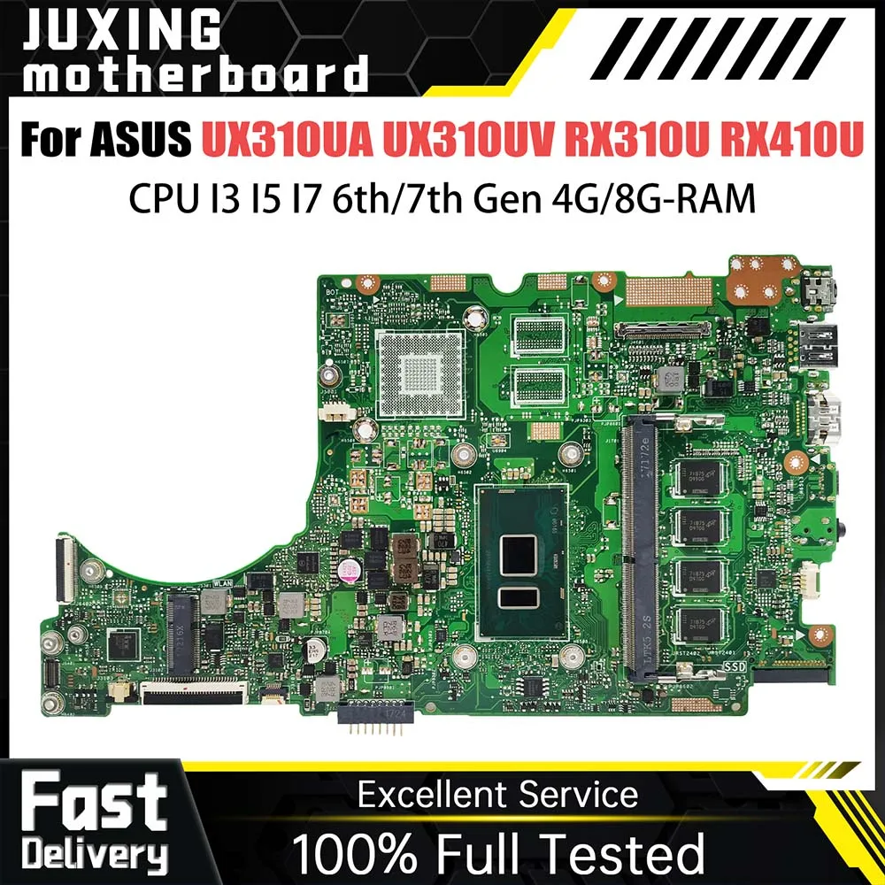 UX310UV Mainboar For ASUS RX310U RX410U UX410UQK UX310UQK UX310UQR UX310UA UX410UA UX410UV Laptop Motherboard i5 i7 8G RAM