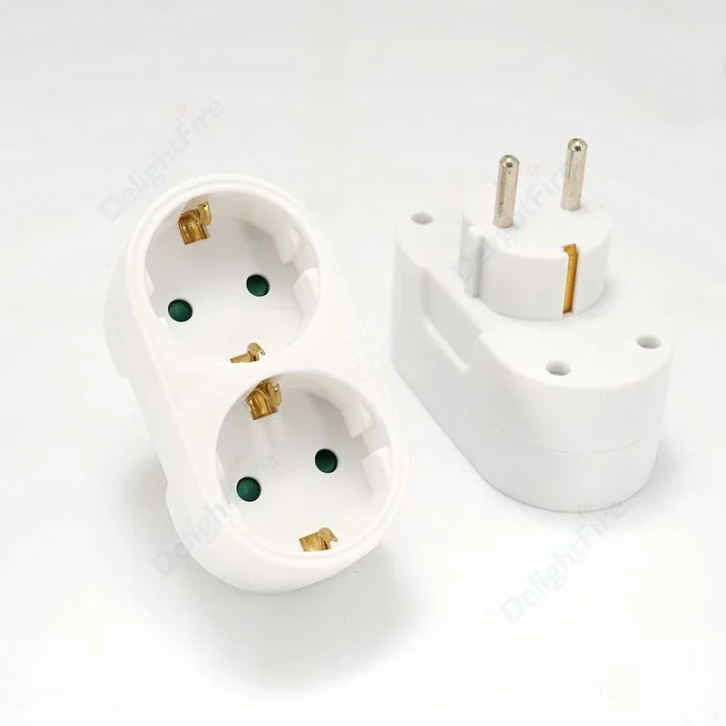 European Conversion Plug 1 To 2 /1 To 3 Way Socket Adapter EU Standard Expansion Power Adapter Socket Extension Plug Converter