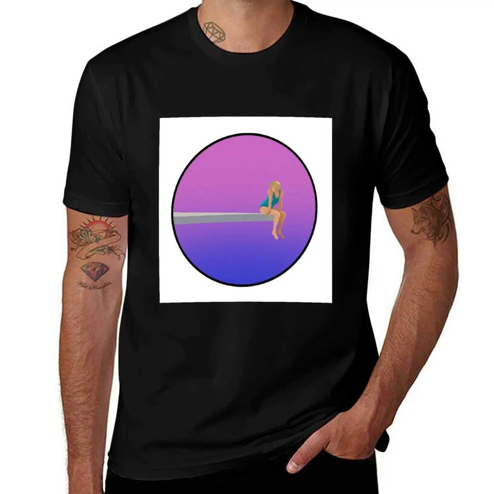 Princess Diana on a Yacht T-Shirt t shirts for man slim fit T-Shirt