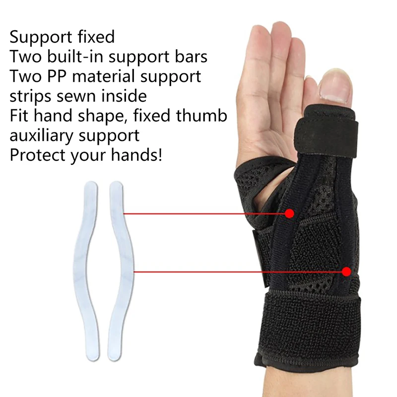 1Pcs Thumb Wrist Brace Wraps Carpal Tunnel Arthritis Tendonitis Sprain Wristband Support