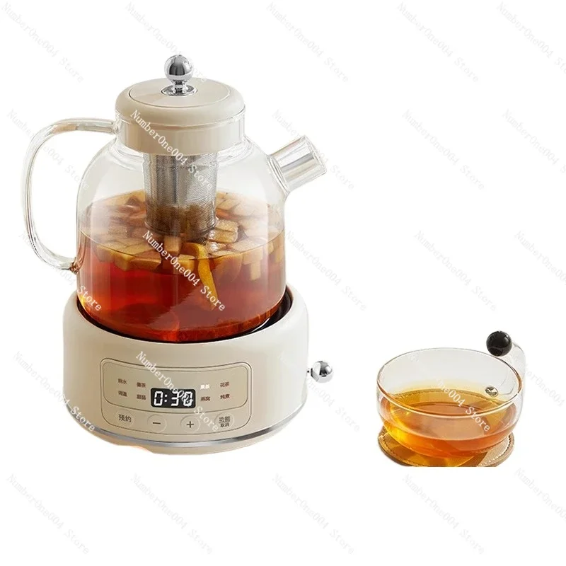 Applicable to Health pot Full glass tea maker Home office Small kettle Multifunctional thermal insulation flower teapot