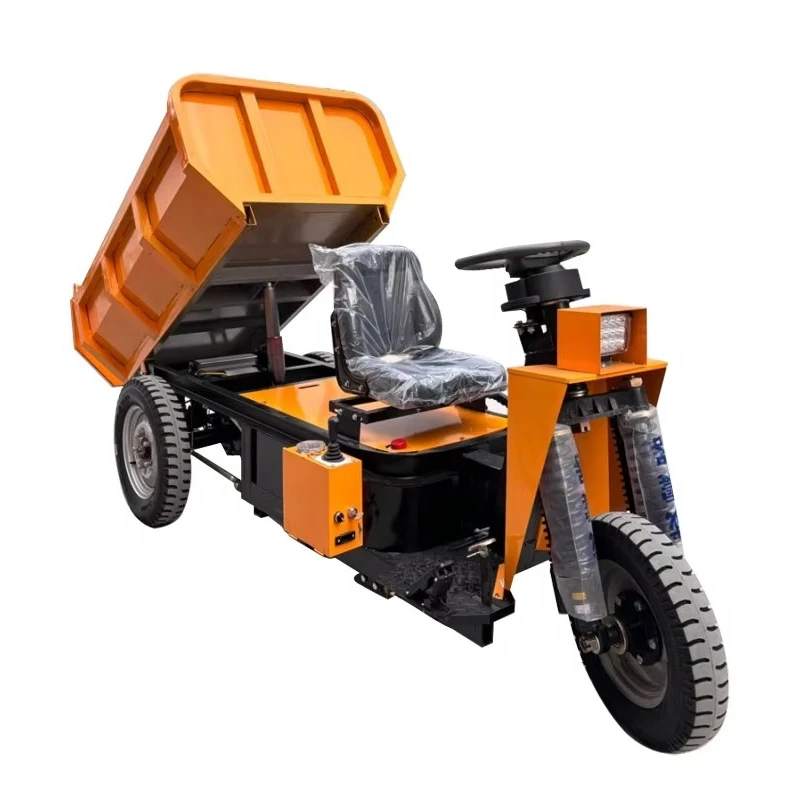Three-wheel dump truck large load maintenance-free battery, agricultural cargo tricycle dumper 3000W electric tricycle