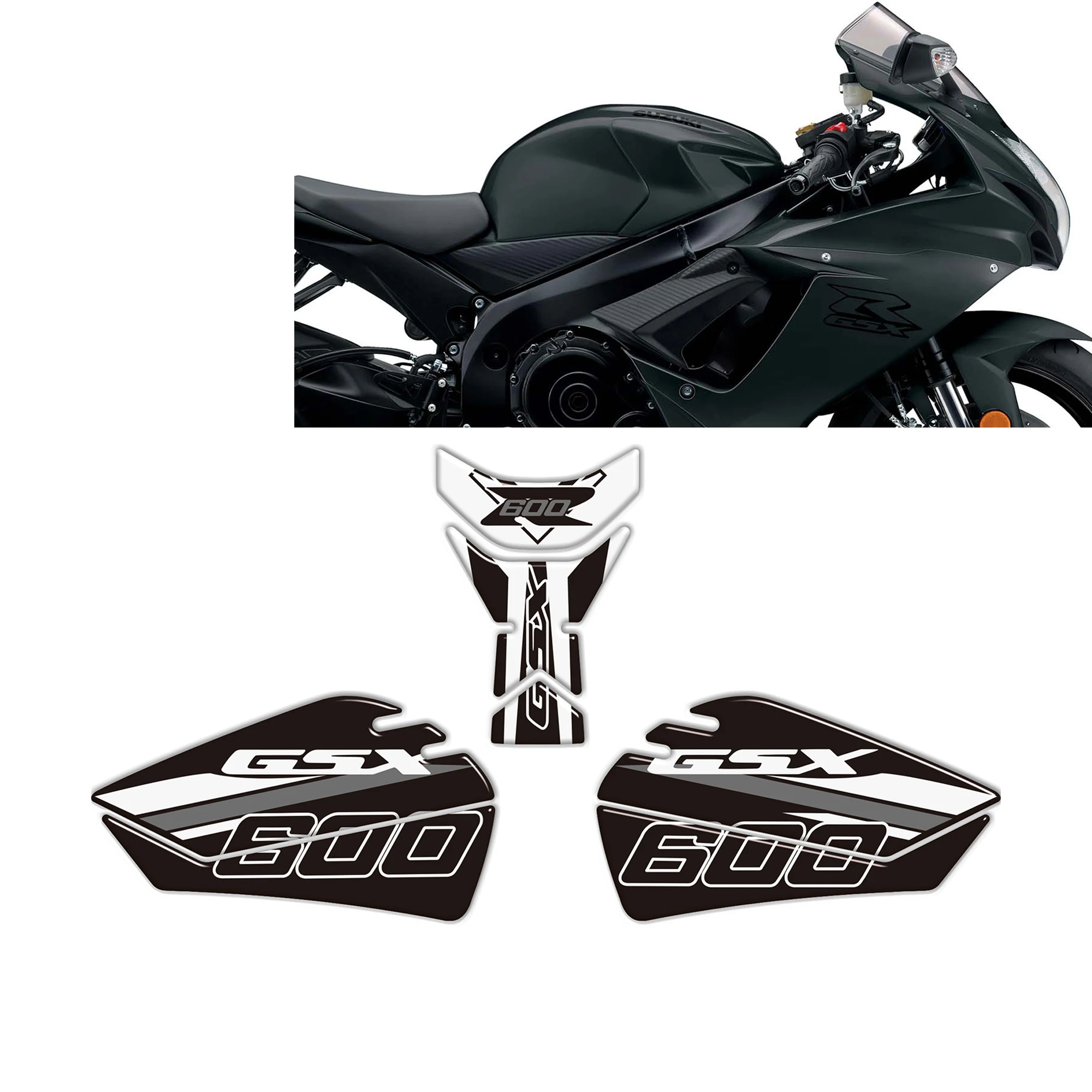 

3D наклейка на наколенник для мотоцикла, накладка на бензобак, ручка подходит для Suzuki GSX-R6010 GSXR600 GSXR GSX R600 600Z K