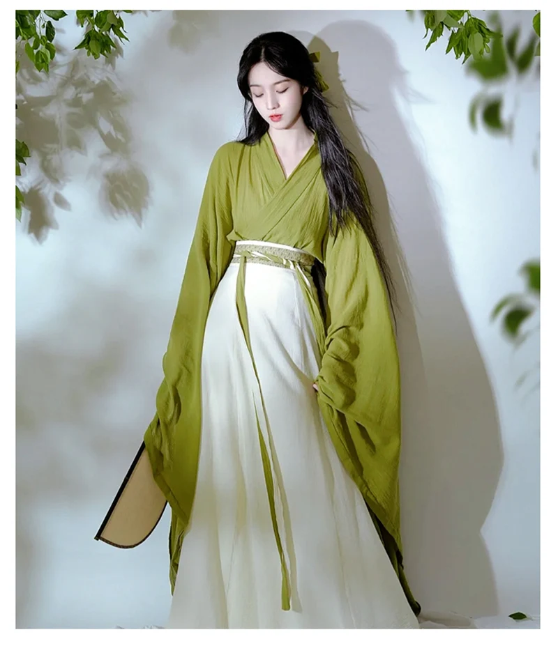 Chinese Hanfu Fairy Dress Set Women's Ethnic Style Traditional Clothing Lazy Style Robe Cosplay Performance Costume