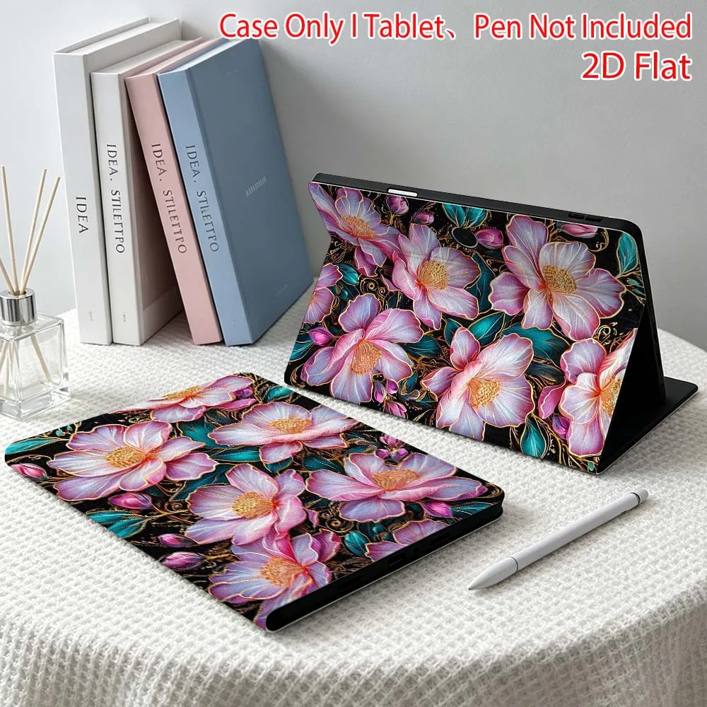 Stylish floral patterns Soft For OPPO VIVO IQOO OnePlus Realme Pad 3 Pro 13 12.1 11.4 11 inch Pen Tray Tablet Case