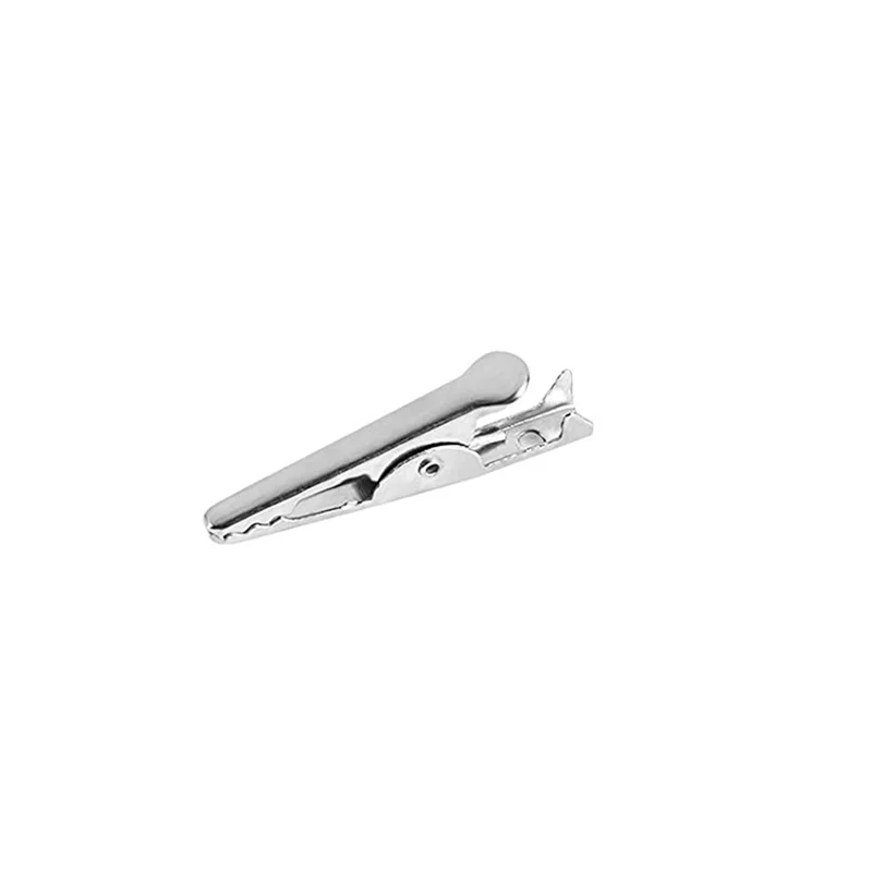 

ABMR-600PCS 1,06 дюйма / 27 мм мини-металлические зажимы типа «крокодил», зажимы типа «крокодил» серебряного тона, никелированные пружинные зажимы для испытательной линии.