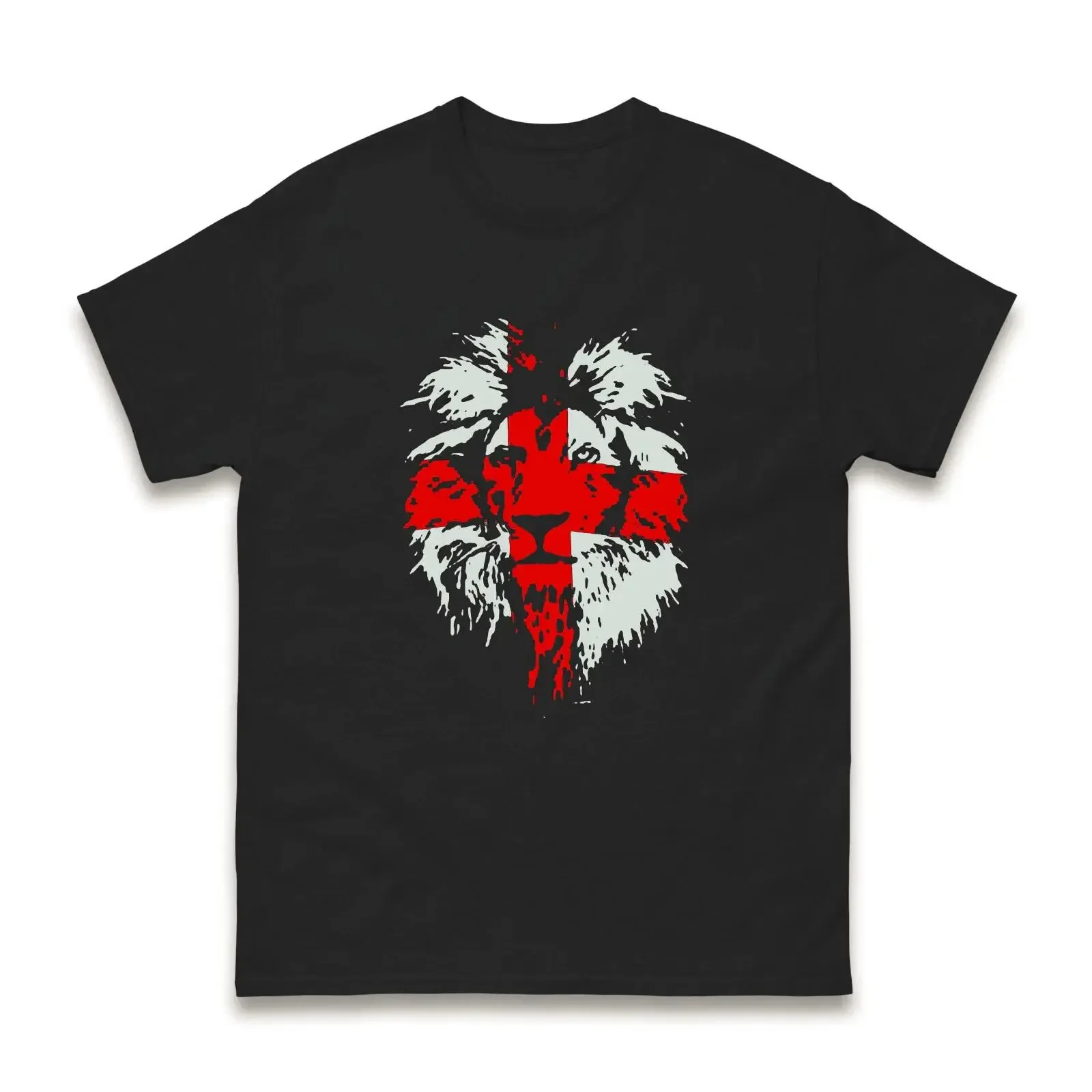 Lion England Flag T Shirt Union Jack Great Britain Novelty Tops vintage Washed Stylish Casual designer clothes streetwear