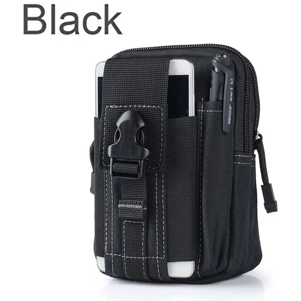 Universal Outdoor Tactical Holster Military Molle Hip Waist Belt Bag Wallet Pouch Purse Phone Case Zipper Men Mini Beg