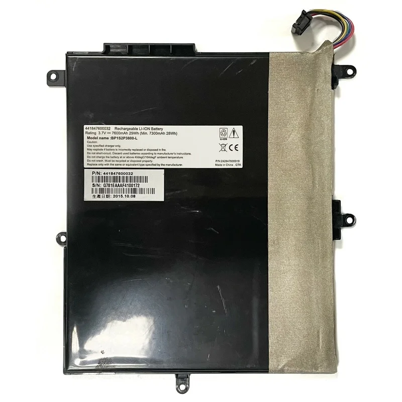 Authentic BP1S2P3800-L BP1S2P3800-Y Battery Applicable Getac Z710 441847600032 7600mAh