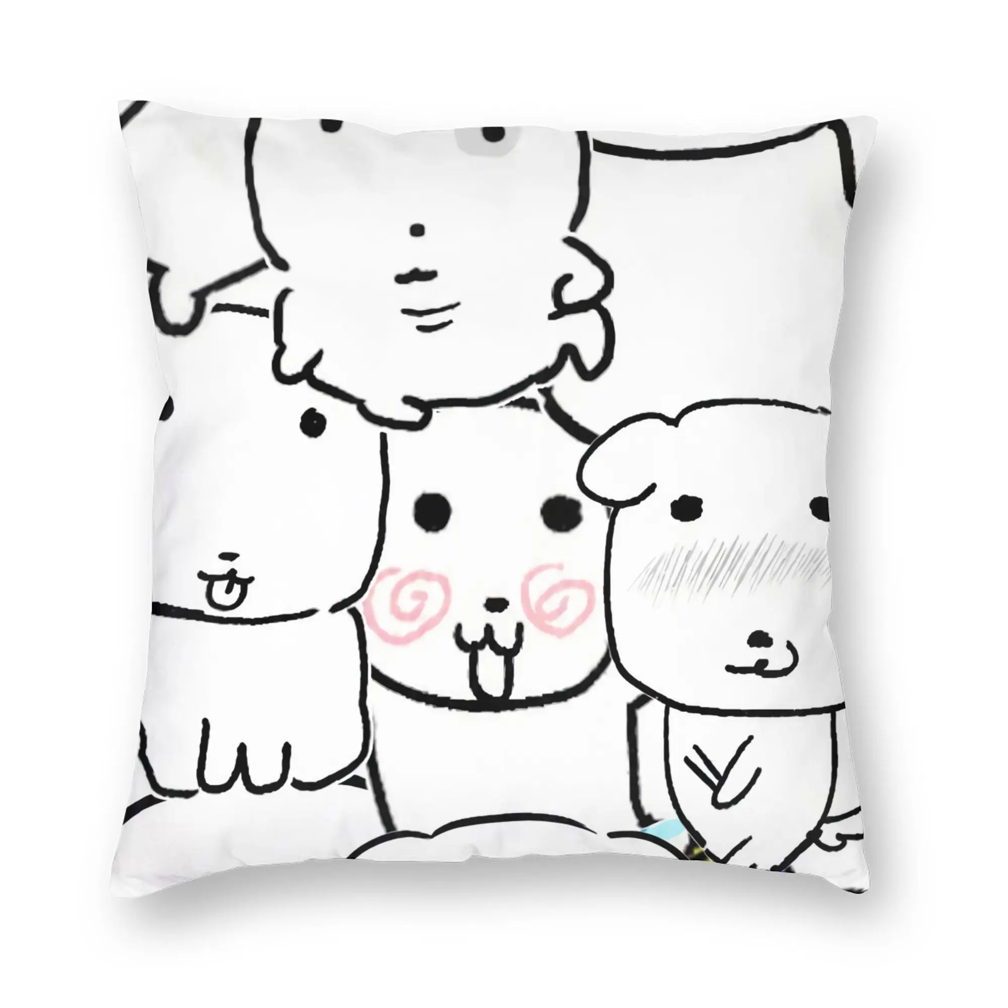 GANADIs Kawaii Korean Cute Animal Pillowcase Printing Polyester Cushion Cover Decorations Pillow Case Cover Living Room  45*45cm