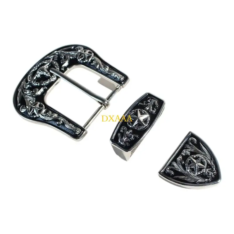 DXAA Quick Install Head Belt Buckle Dark Metal Construction Comfortable For Multiple Occasion Needs