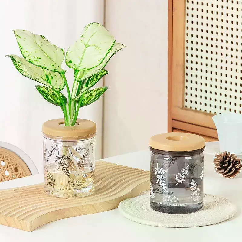 Clear Hydroponic Pot Water Planting Vase Stylish Propagation Pot Container Aquaponic Planter Decor Grow