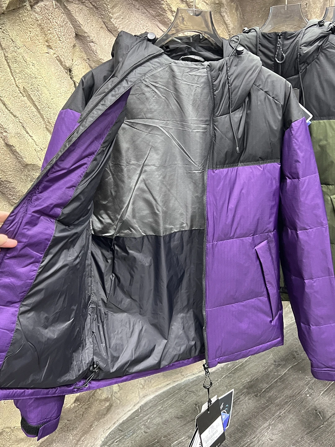 aphene المقاومة القطبية ذاتية التسخين فائقة الثدي أسفل Jaet للرجال في الهواء الطلق مقنعين دائم ألياف النايلون ضمان الدفء