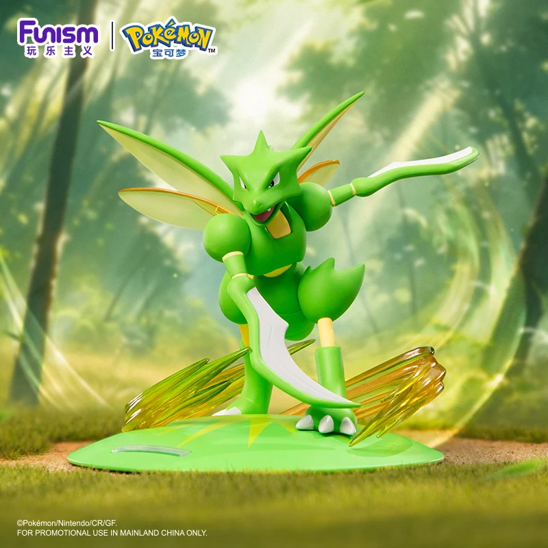 Funism Original Pokemon Action Figures Scyther Scizor Exquisite Anime Game Figure Collectible Cartoon Model Ornament Toy Gift
