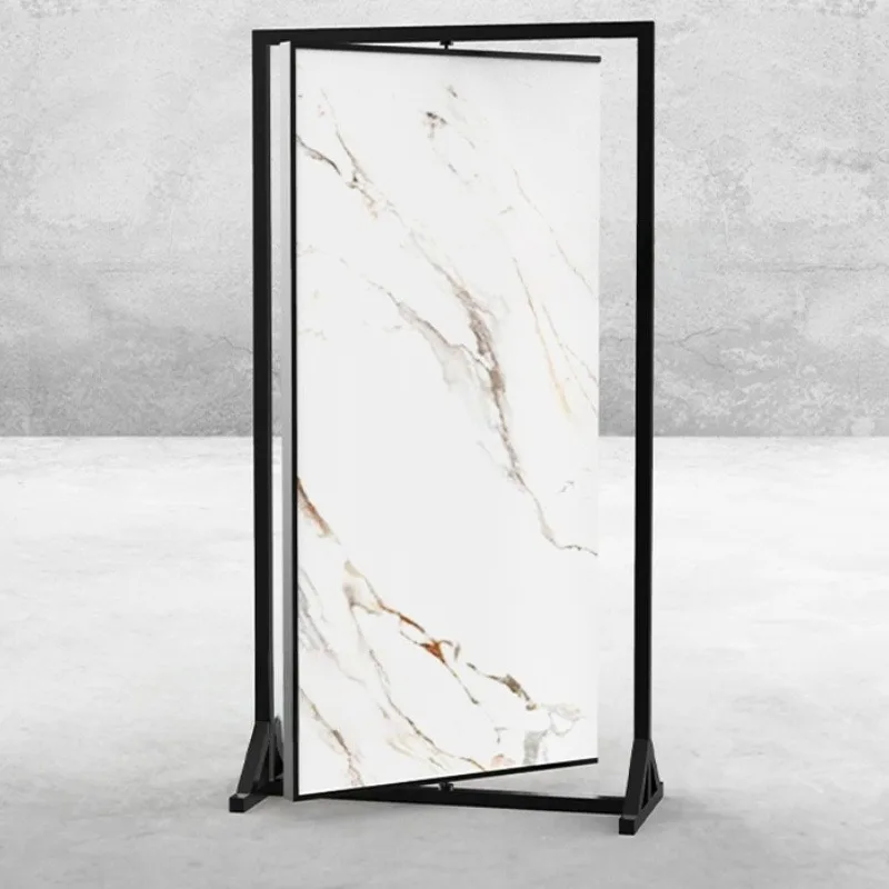 Hot Sale China Store Custom Logo Tile Rack Stone Floor Display Showroom Holder Quartz Stand Sample Tower and Porcelain Racks
