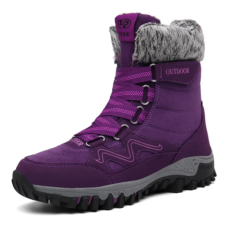 New Fashion Winter High-top Student Warm Snow Boots Boys Girls Non-slip Waterproof Cotton Shoes Couple Boots