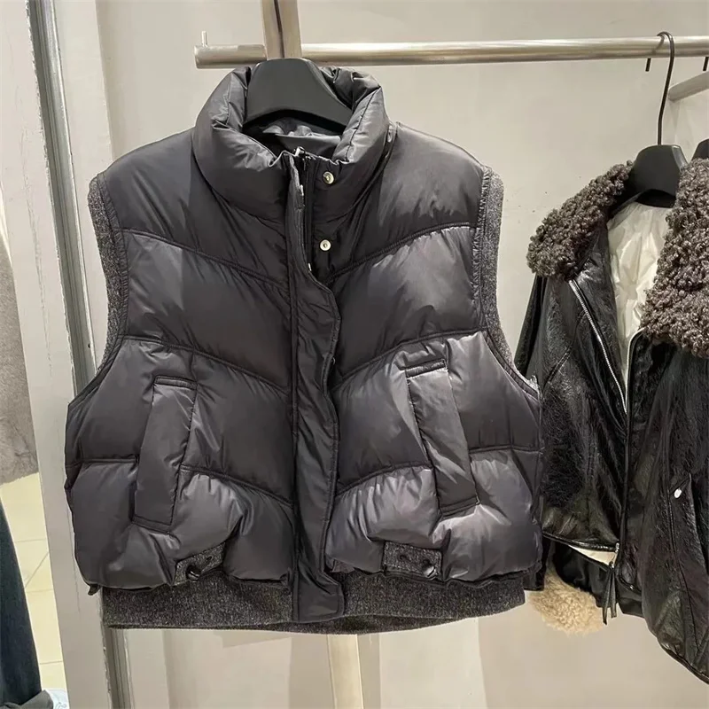 Women's Vest Fashion Advanced Down Cotton-padded Jacket Loose Sleeveless Vest Women's Winter Thick Vest Jacket Tank top Tide New