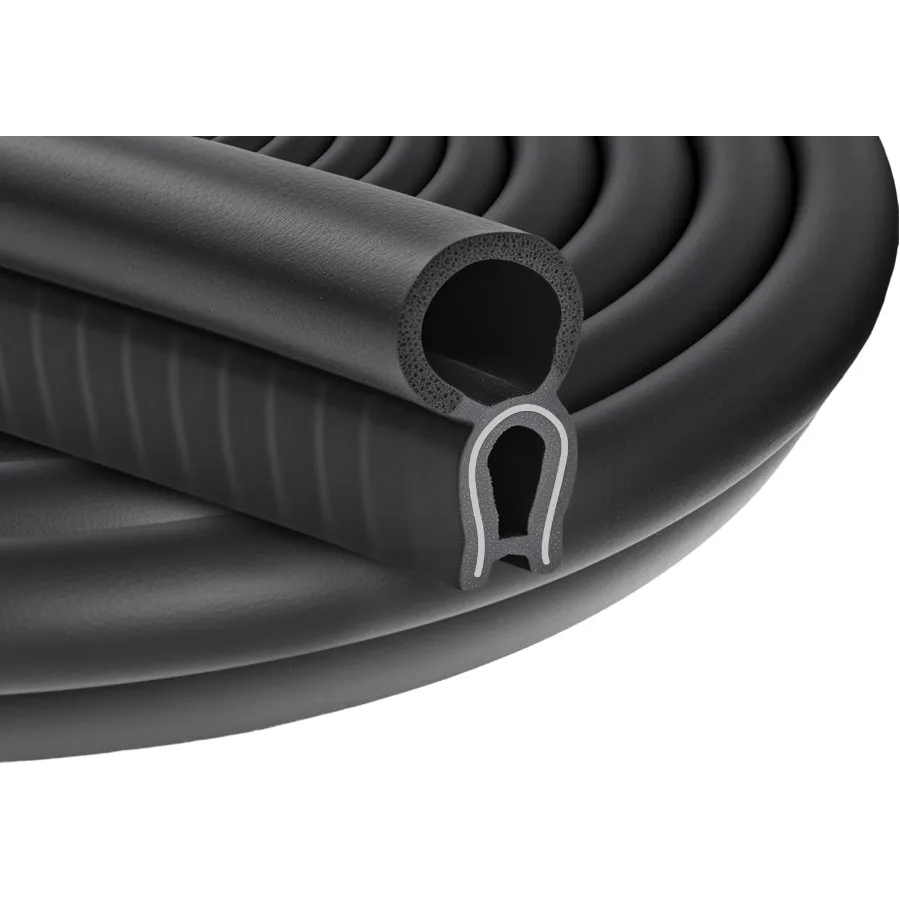 

Automotive Weather Stripping 52.5FT EPDM Bulb Seal 0.55 PushOn for Car Door Top RV Fits 1 16 to 2 25 Edge 17mm×28mm Universal T