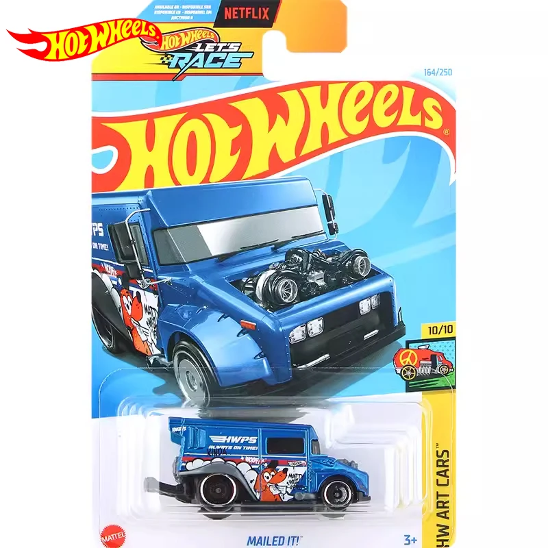 

24 J Original Hot Wheels Car LET'S RACE Mailed IT Toy for Boy 1/64 Diecast Alloy Model Voiture Juguetes HW Art Car Birthday Gift