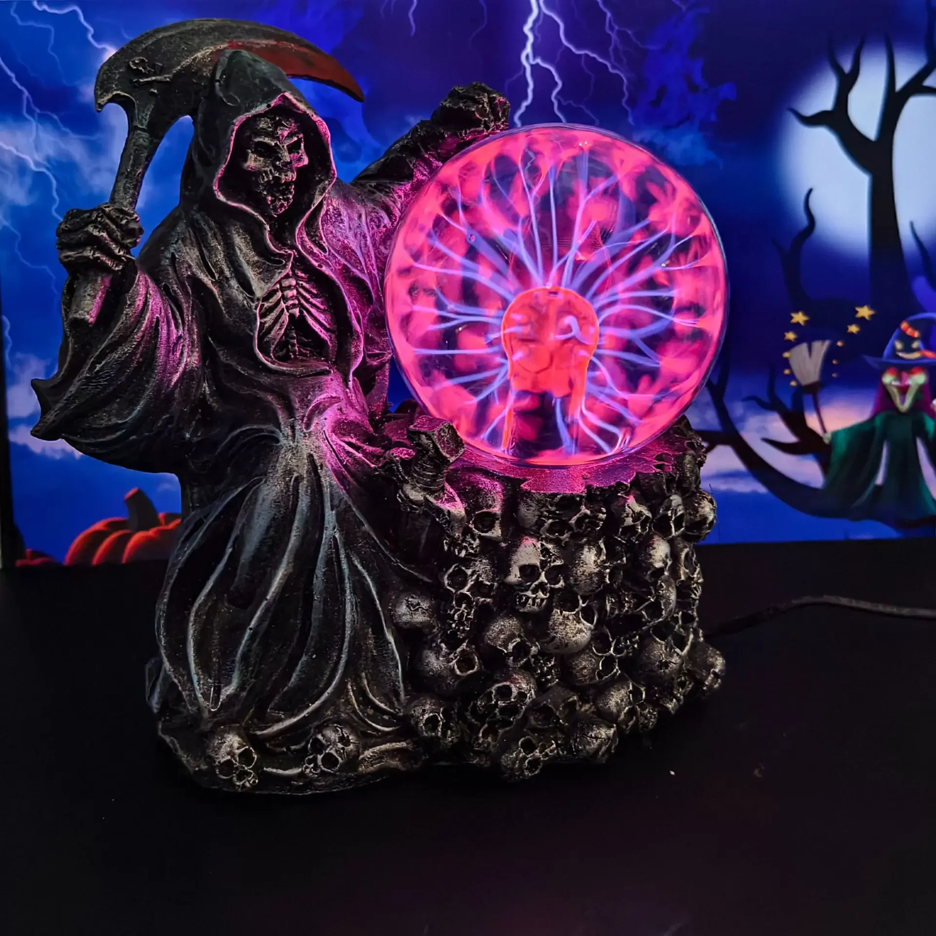 Magic Lamp Day of the Dead Atmosphere Decoration Ornament Creative Current Lamp Touch Ion Ball Magic Ball