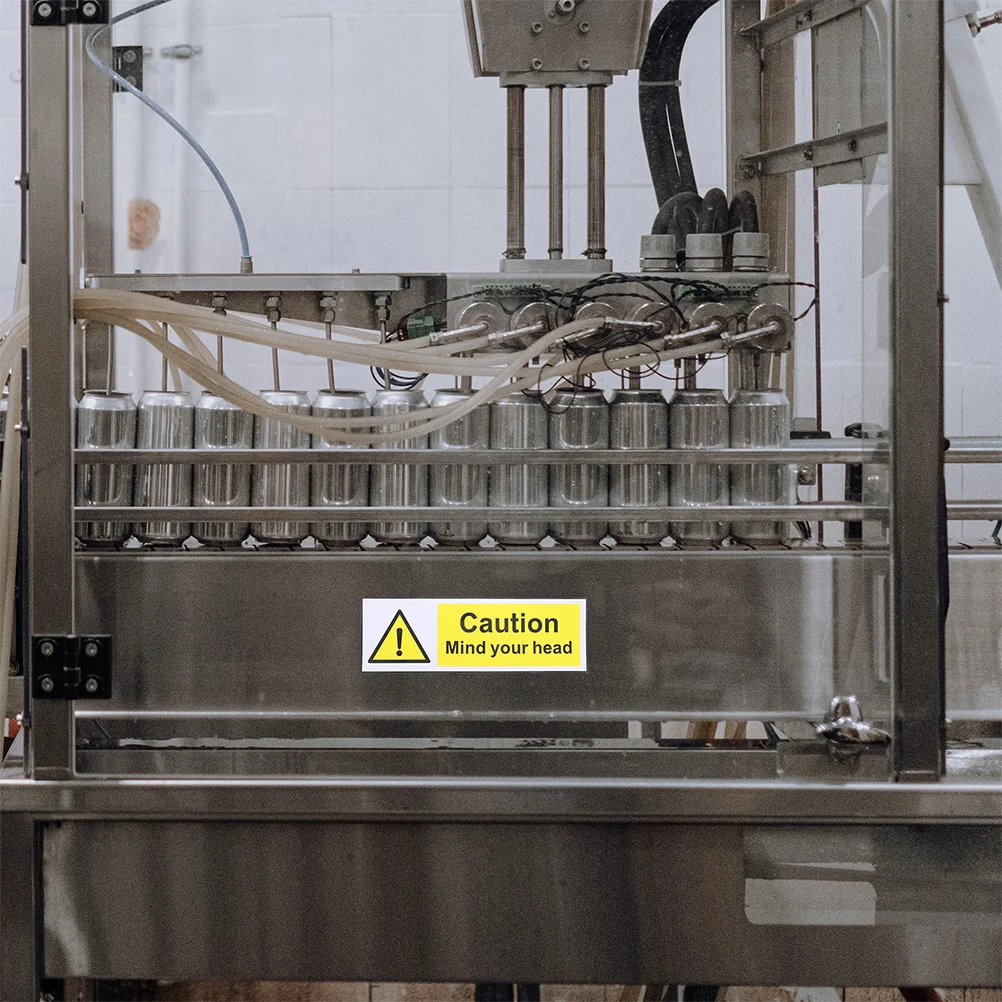 

5Pcs Safety Sign Stickers Waterproof Oil Resistant Self Adhesive for Industrial Machinery Equipment Warehouses Pub Bar Street