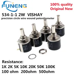 10PCS  Mod 534-1-1 Spectorl Precision Coil Wire Wound Potentiometer 534 2w 1K 2K 5K 10K 20K 50K 100K 100 ohm  200ohm  500ohm