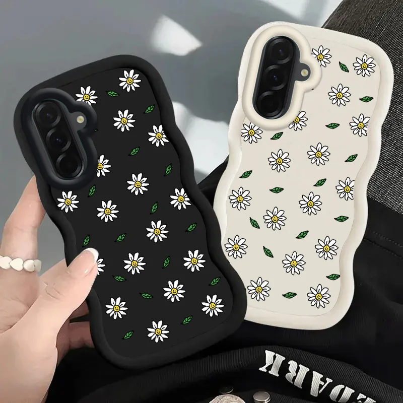 For Samsung Galaxy A56 Phone Case Wavy Edge Cute High Aesthetic Anti Slip Anti Dirt Shockproof Textured Fashion Playful Cover