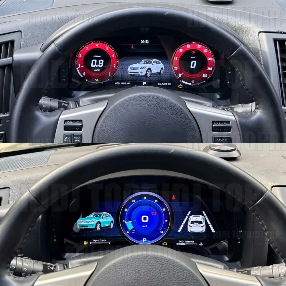 For Infiniti FX35 FX37 FX45 FX50 QX70 2003-2009 Virtual Cockpit Speed Meter LCD Cluster Instrument Panel Multimedia Dashboard