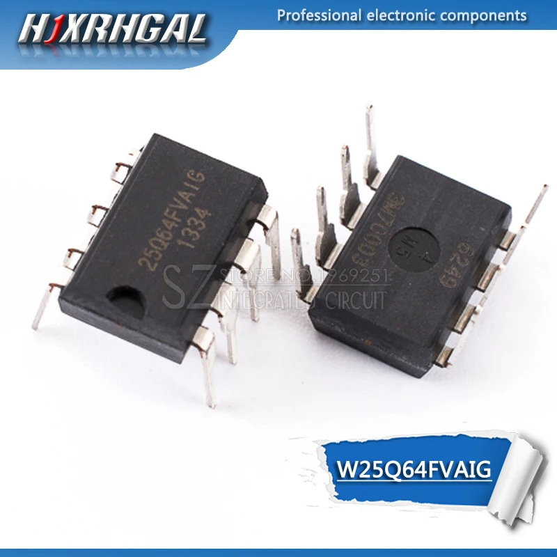 10pcs W25Q64FVAIG DIP8 W25Q64 DIP 25Q64