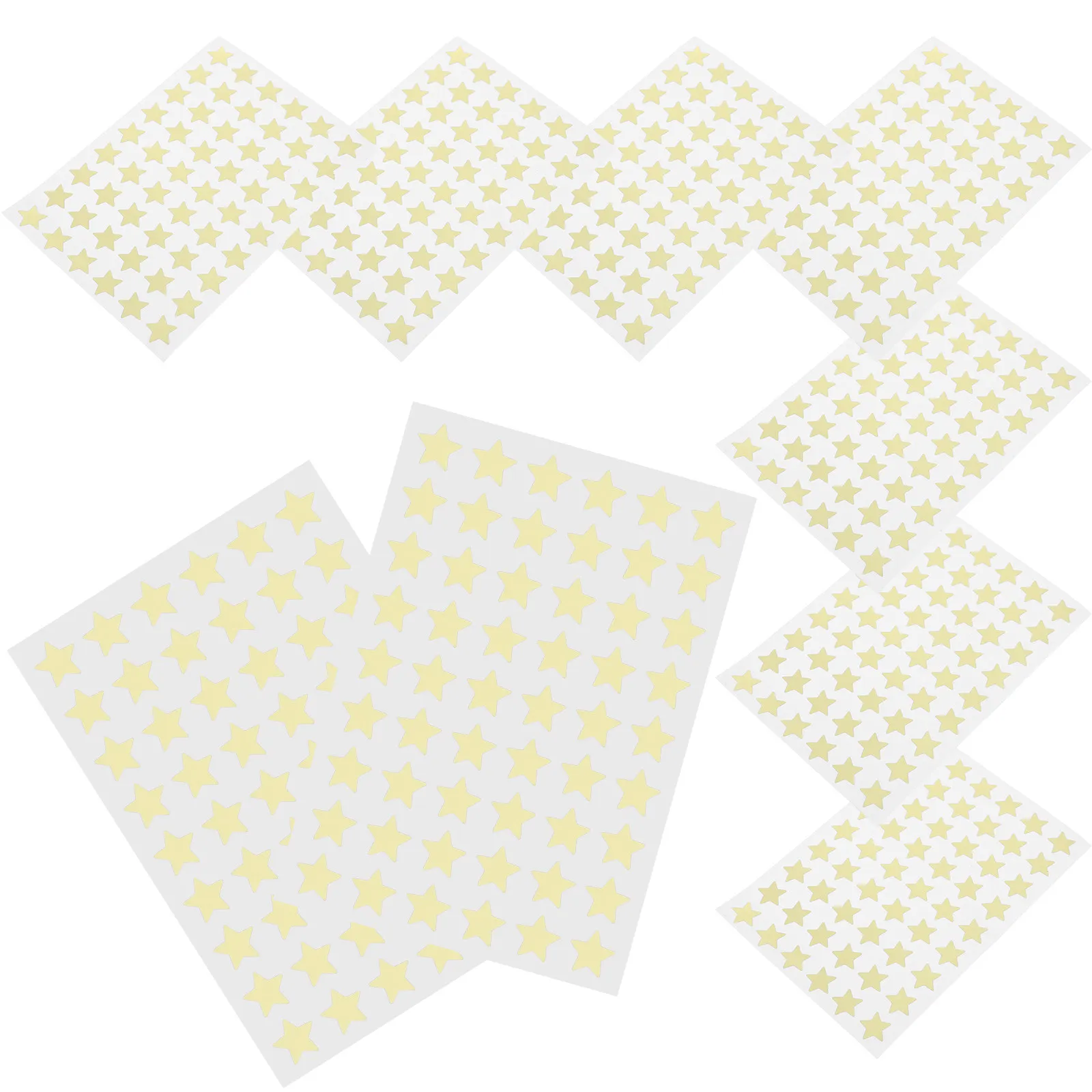 60Sheets Golden Star Stickers Motivational Reward Five-Pointed Stars for Teachers Students Classroom Scrapbooking Study Charts