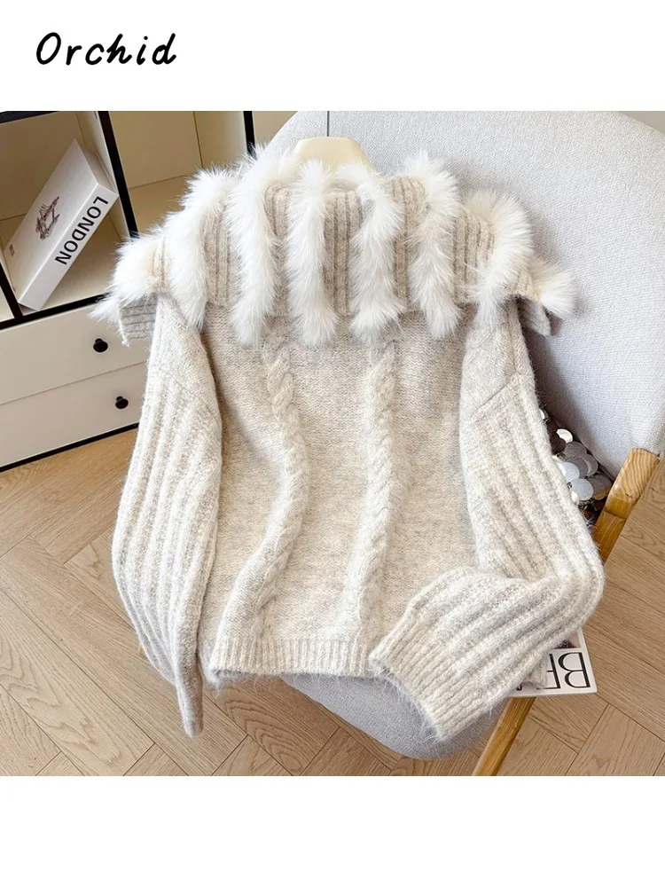 2025 Winter Gyaru Casual Tassels Knitting Long Sleeve Sheath Cardigans Women Hotsweet Single Breasted Ladies Sexy Warm Sweater