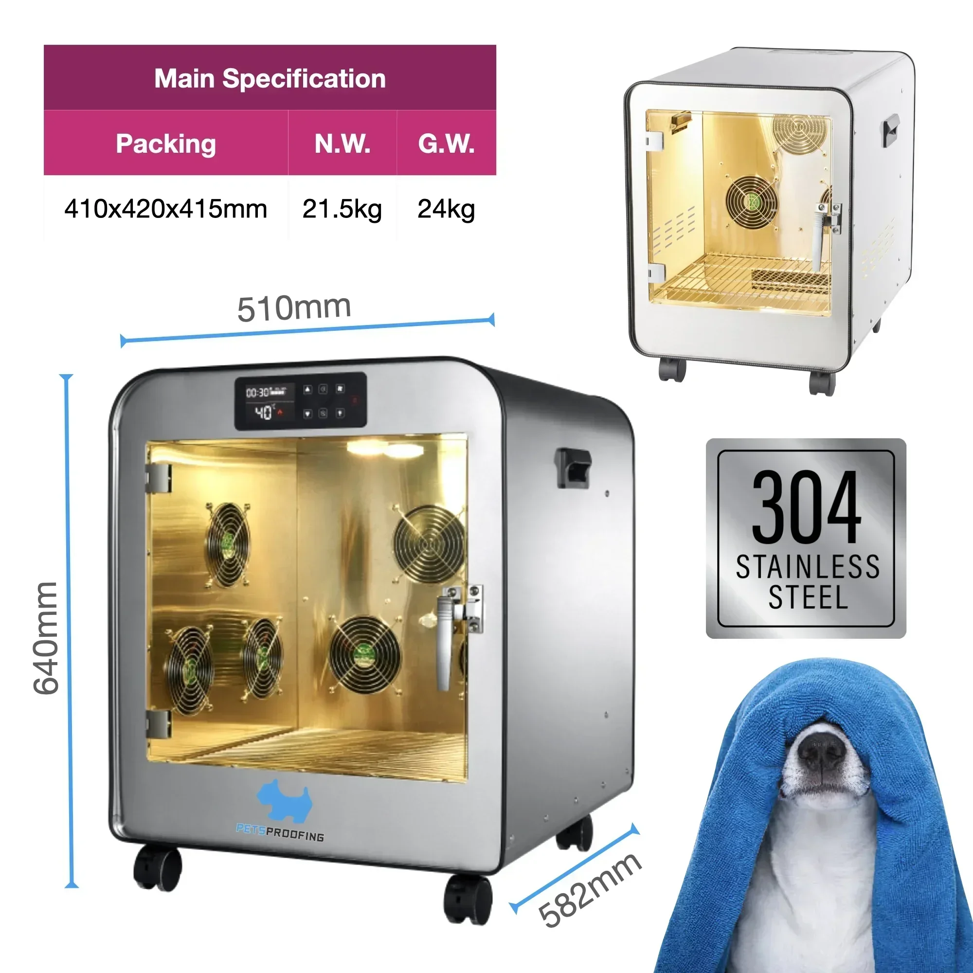 Super Value Factory StoreAutomatic por   cat pets pet grooming hair dryer box room vacuum drying machine blower dryers for dog l