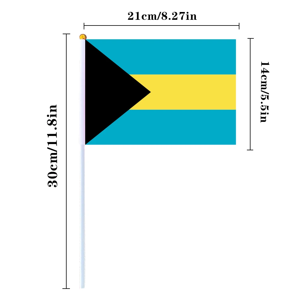 CYPOMELO Flag   The Bahamas national flag 14 * 21cm The Bahamas small holding waving flag indoor and outdoor home decoration